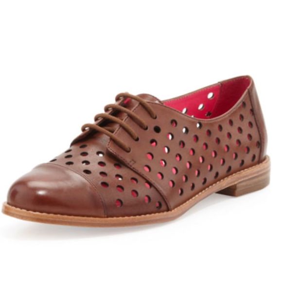 kate spade Shoes - Kate Spade New York Luca Leather Hole-punch Oxford Flats Women's 9